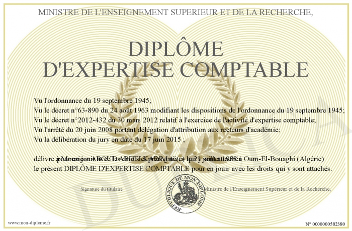 diplome comptable